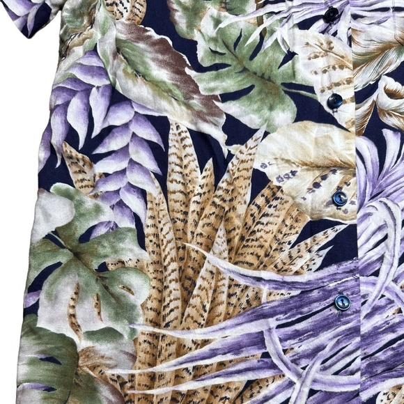 Hilo Hattie The Hawaiian Original Vintage Womens Floral Button Front Shirt SZ L - Picture 6 of 7